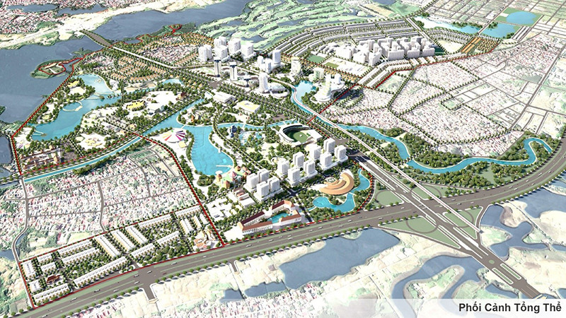Phối cảnh tổng thể giai đoạn 2 của dự án Nam Vĩnh Yên