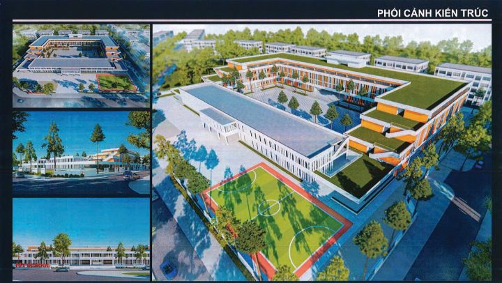 Phối cảnh trường học FPT hiện đại tại lô đất GD-02, góp phần nâng tầm hình ảnh của khu đô thị 5A - Sóc Trăng