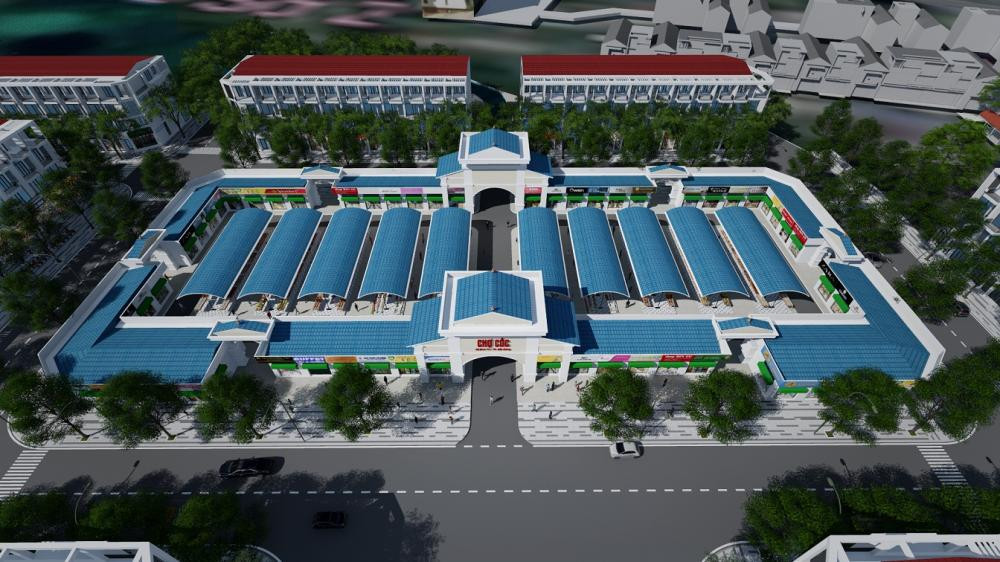 Sơ đồ quy hoạch mặt bằng Khu đô thị Chợ Cốc