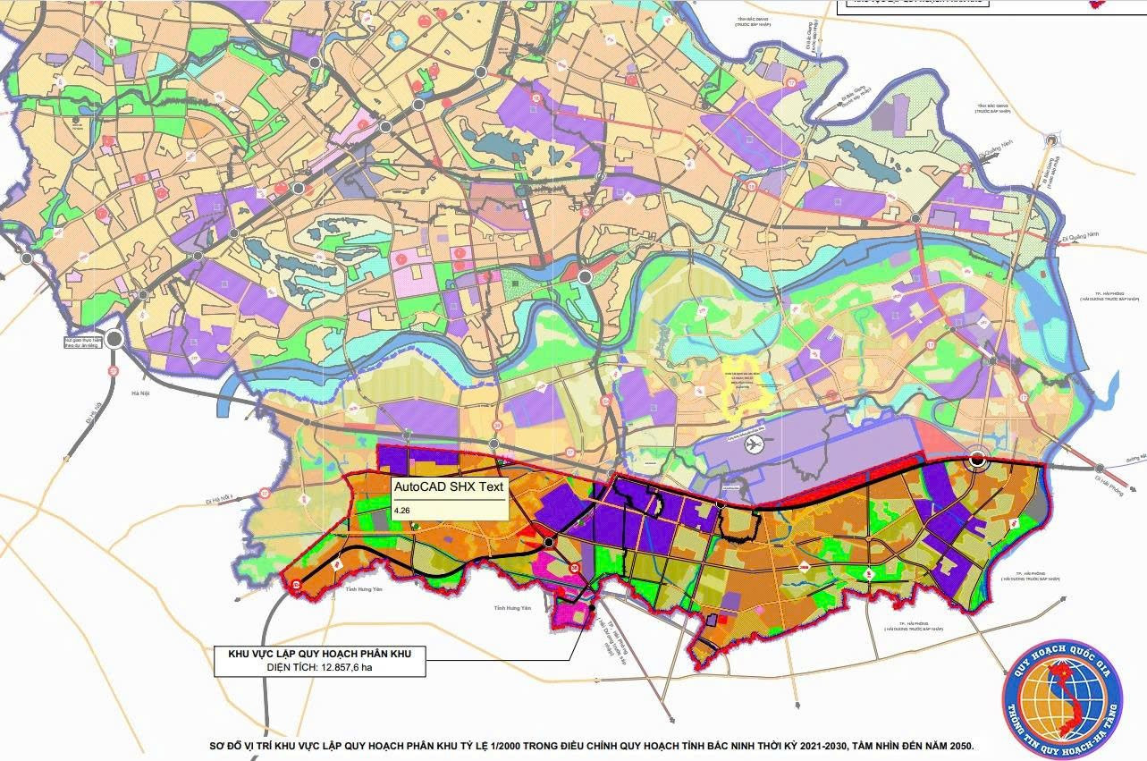Sơ đồ quy hoạch sử dụng đất phân khu đô thị Nam Sông Đuống