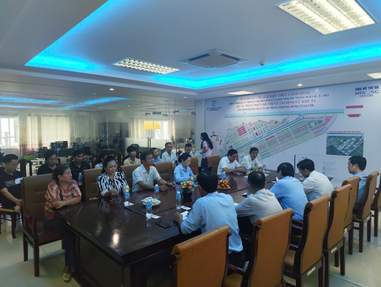 Toàn cảnh buổi họp lấy ý kiến cộng đồng cư dân về quy hoạch khu đô thị 5A tại Sóc Trăng