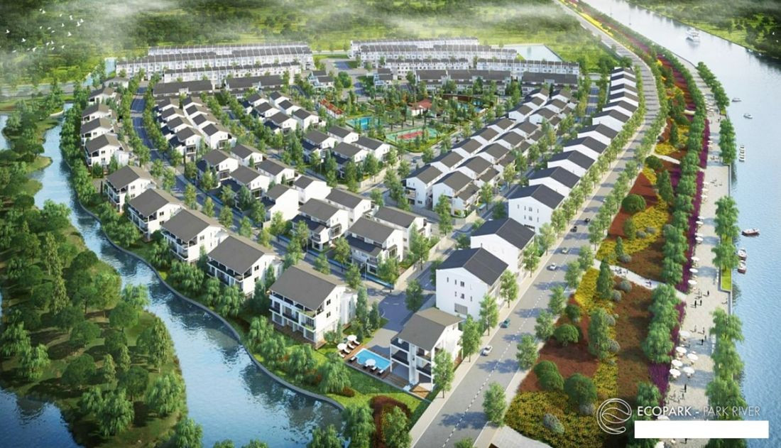 Tổng quan khu Park River Ecopark với kiến trúc hiện đại