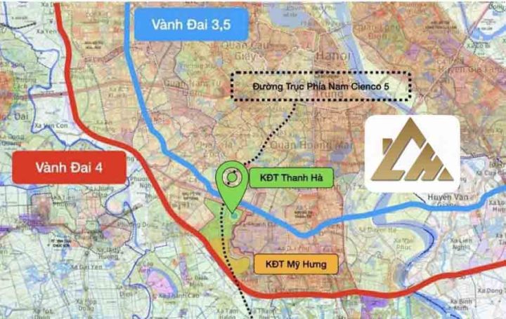 Vị trí đắc địa của khu đô thị Thanh Hà ở cửa ngõ Tây Nam Hà Nội