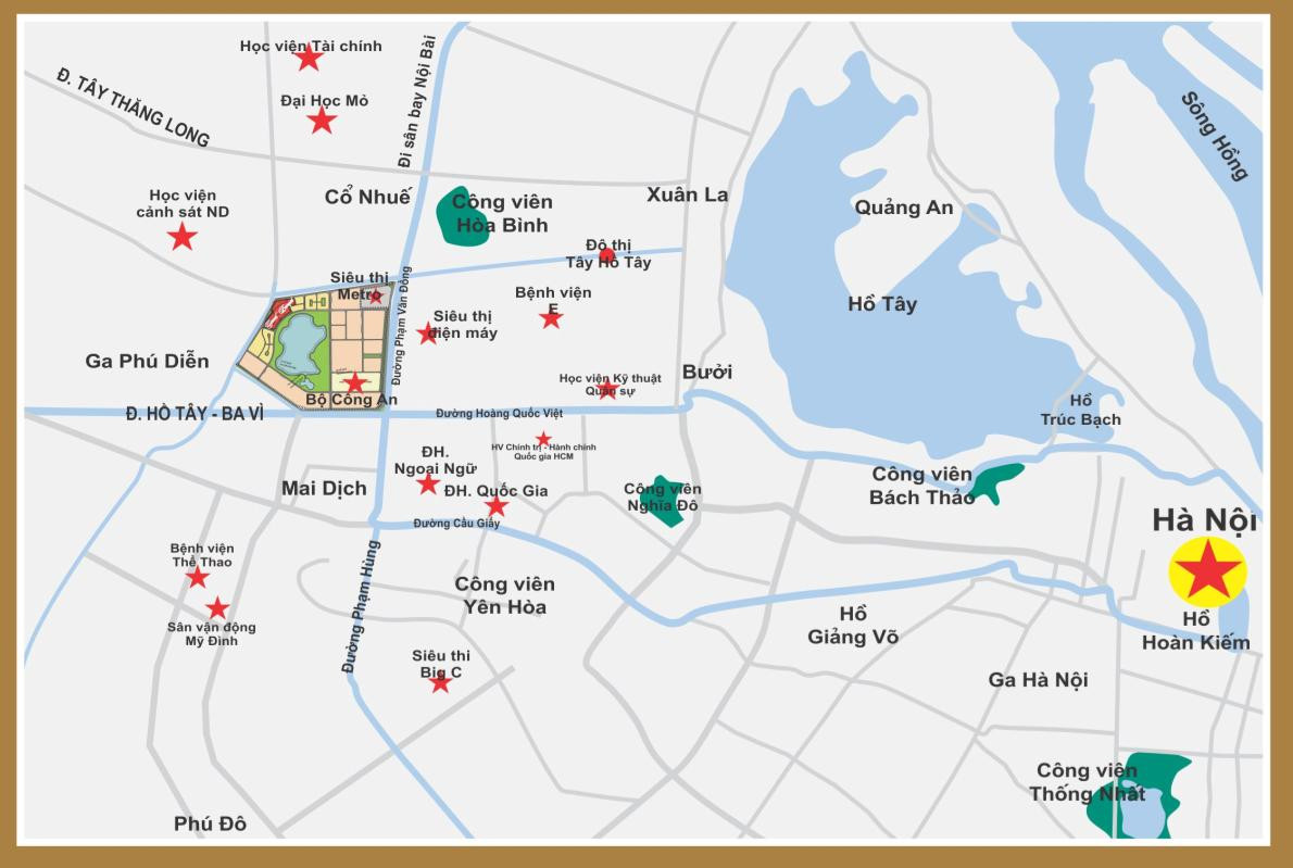 vị trí dự án thành phố giao lưu