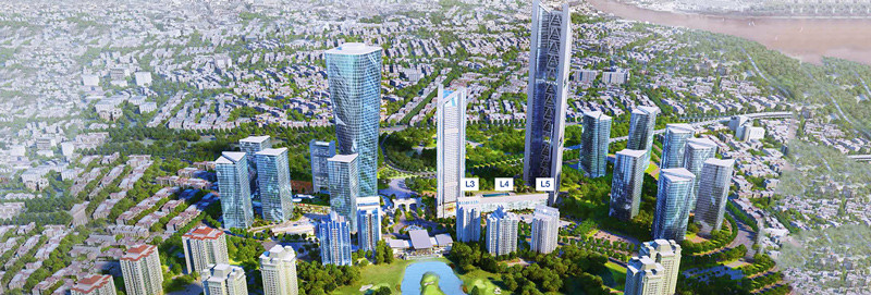 Cảnh quan kiến trúc hiện đại và cộng đồng dân cư quốc tế tại khu đô thị Ciputra