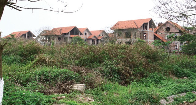 Cảnh quan vắng vẻ tại các lô đất nền trong dự án