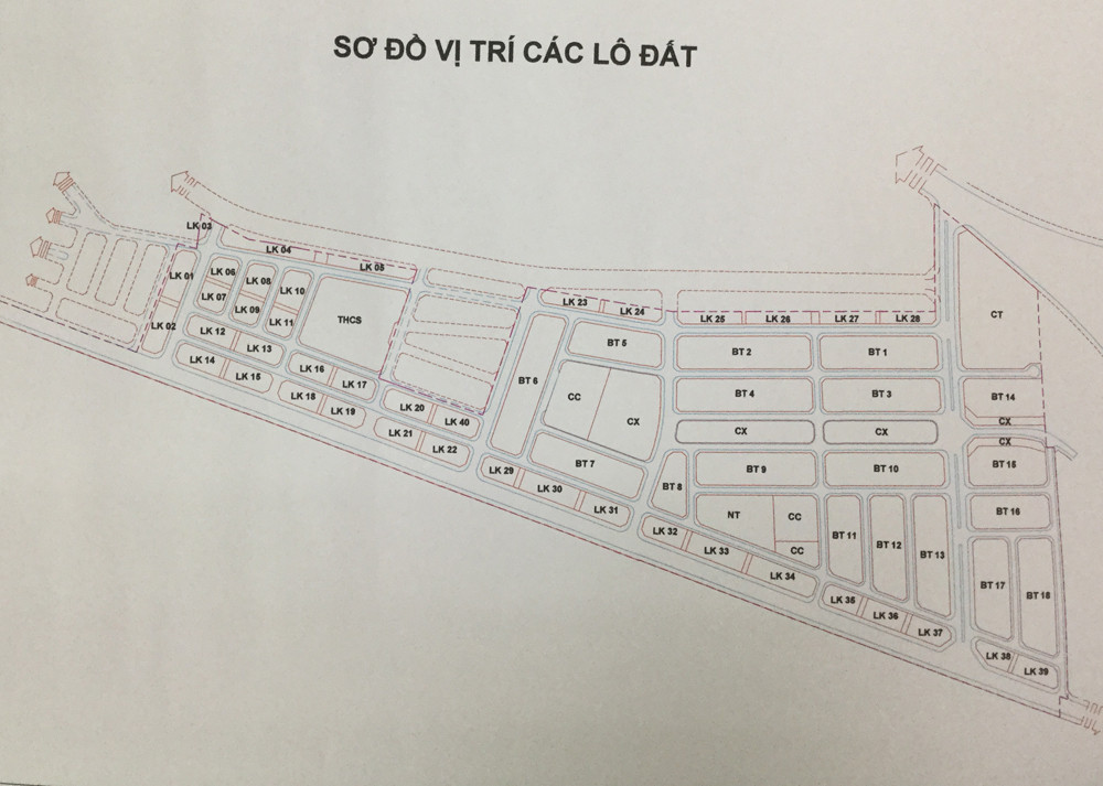 Mặt bằng liền kề Phú Lương