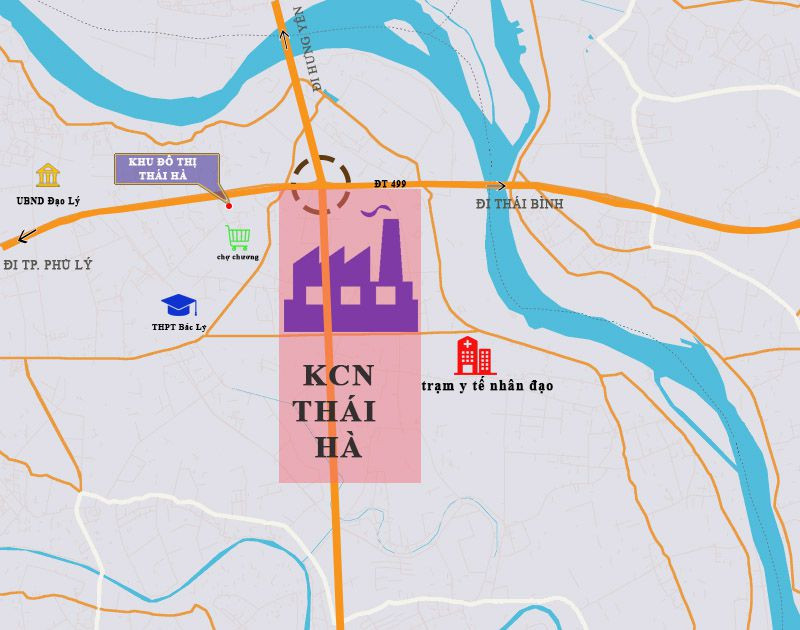 Vị trí kết nối giao thông của khu đô thị Thái Hà