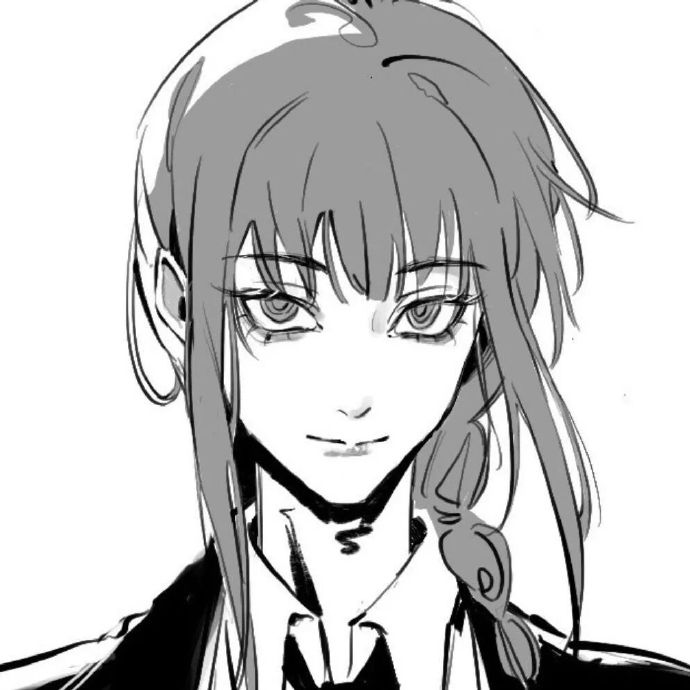 avatar anime đen trắng 17