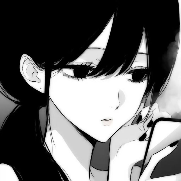 avatar anime đen trắng 2