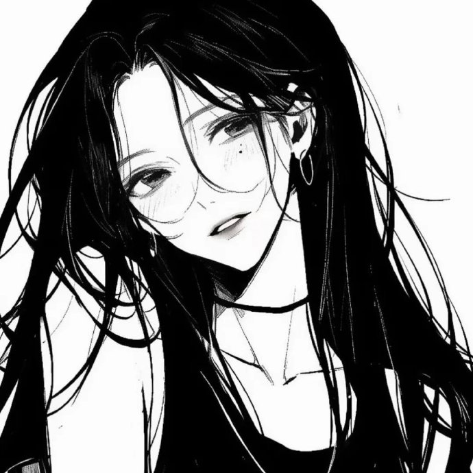 avatar anime đen trắng 23