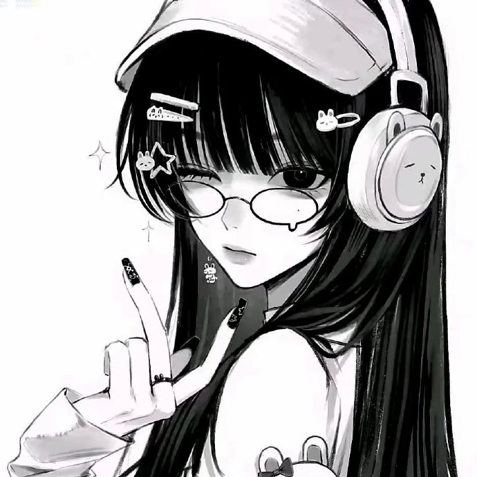 avatar anime đen trắng 24