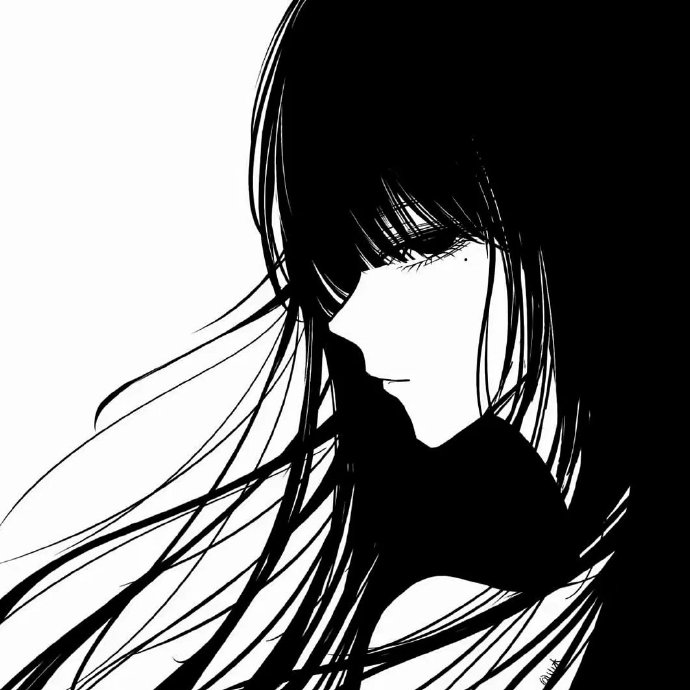 avatar anime đen trắng 25