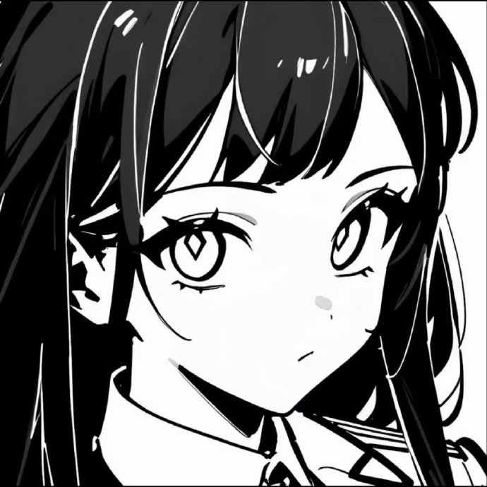 avatar anime đen trắng 3