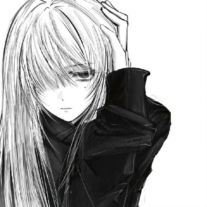 avatar anime đen trắng 32