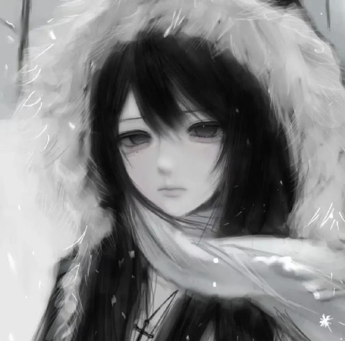 avatar anime đen trắng 33