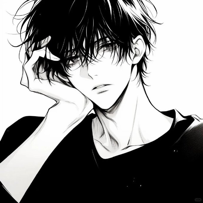 avatar anime đen trắng 34