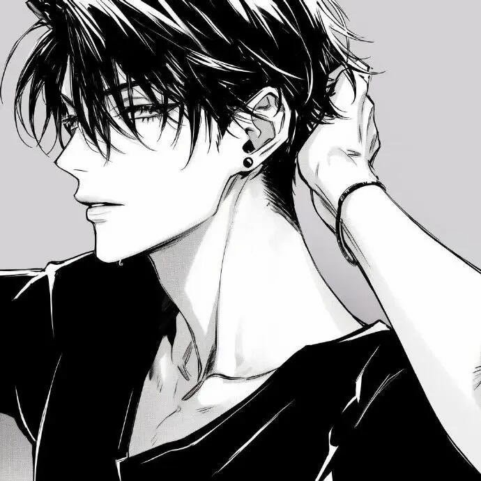 avatar anime đen trắng 35