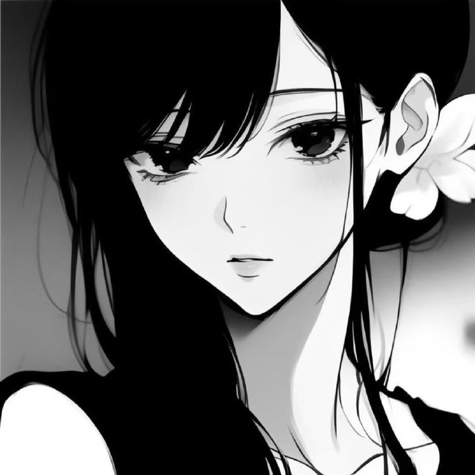 avatar anime đen trắng 4