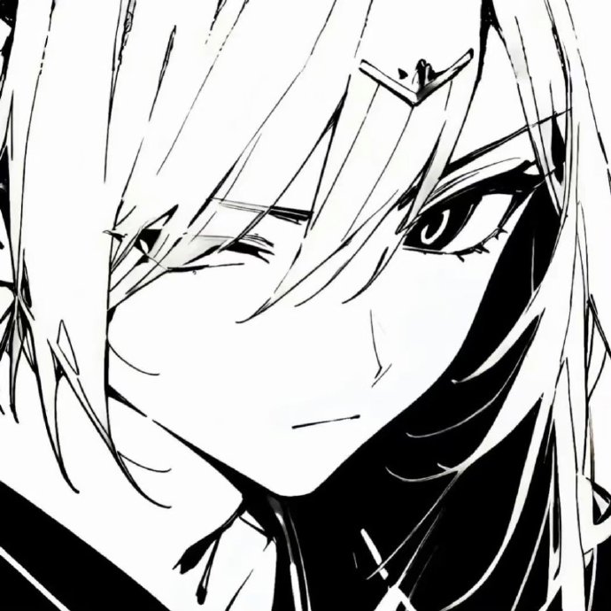 avatar anime đen trắng 5