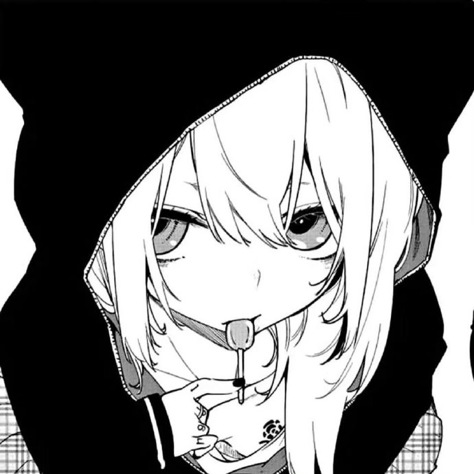 avatar anime đen trắng 6