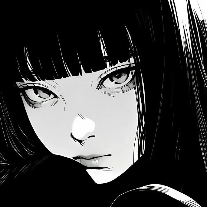 avatar anime đen trắng 7