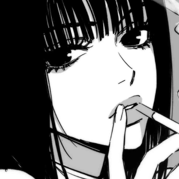 avatar anime đen trắng 8