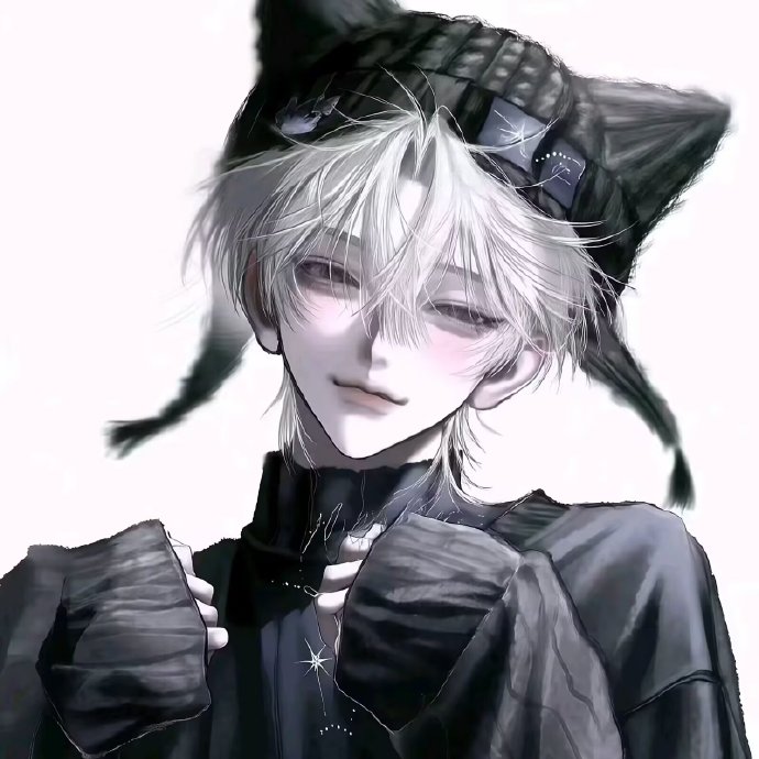 avatar anime đen trắng31