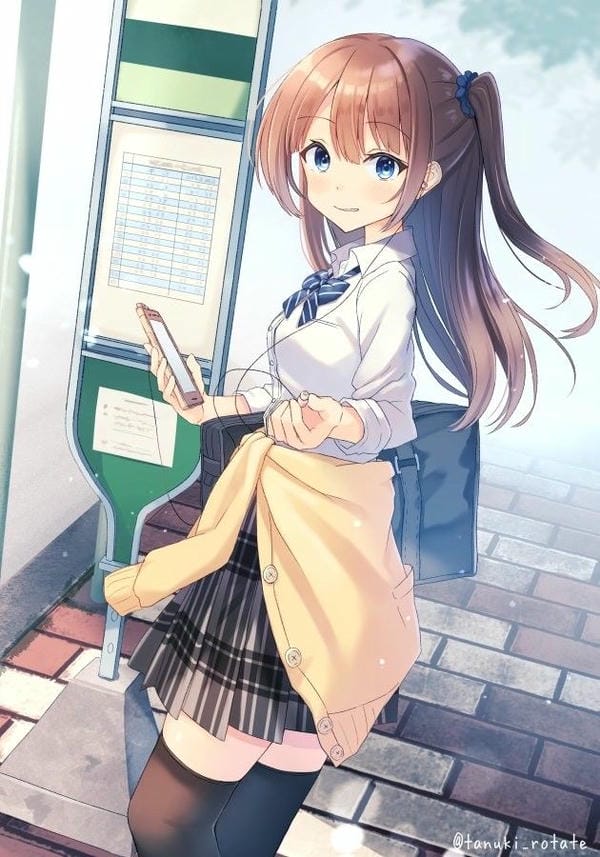 hình ảnh anime nữ học sinh cute 20